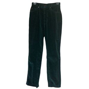 VINTAGE Funny Girl Brand High-Rise Green Velvet Pants Women's Size 9/10 (READ)